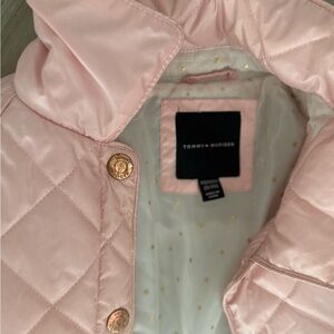 Tommy Hilfiger Light Pink Quilted Kids Puffer Jacket